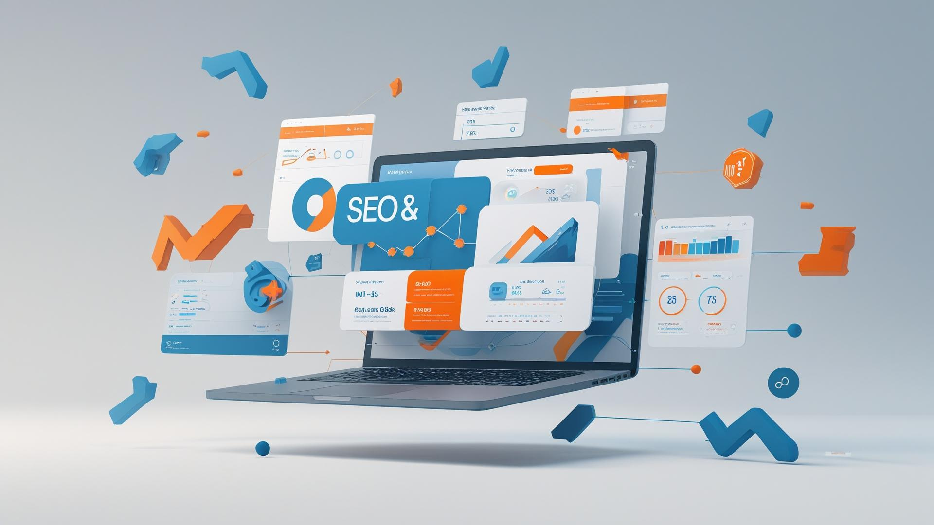 Search engine optimization dashboards and performance charts